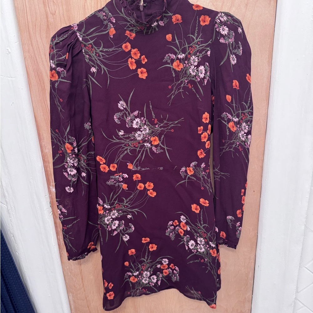 Reformation Aude Mini Dress with Floral Design (S)